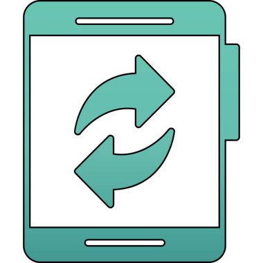 Akıllı telefon download ok simgesi