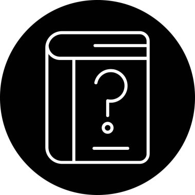 Soru kitabı ikonu vektör illüstrasyonu