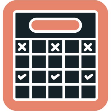 Moda Biçiminde Hesaplayıcı Simgesi İzole Arkaplan