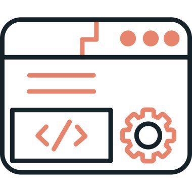Web tasarım simgesi, vektör illüstrasyonu