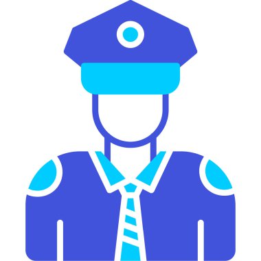 Polis memuru web simgesi basit illüstrasyon