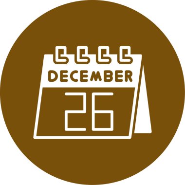 Bir tarih simgesinin vektör illüstrasyonu