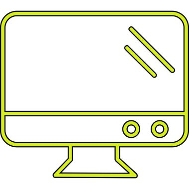 Bir televizyon simgesinin vektör illüstrasyonu