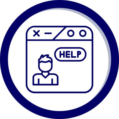 Web simgesi, vektör illüstrasyonuna yardım