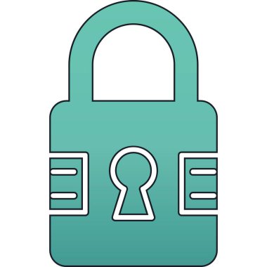 asma kilit ikon vektör çizimi