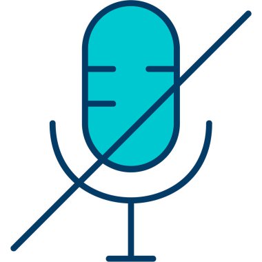 Mikrofon. Web simgesi basit illüstrasyon