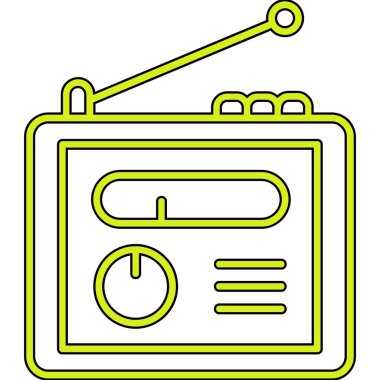 radyo simgesi vektör illüstrasyonu