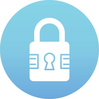 asma kilit ikon vektör çizimi