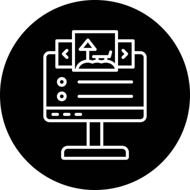 vektör lcd simgesi illüstrasyonu