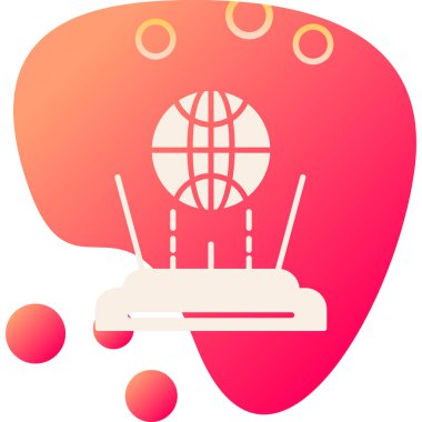 Bir basketbol ikonunun vektör illüstrasyonu