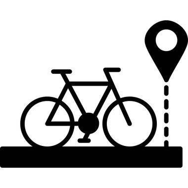 bisiklet konumu simgesi ana hat biçiminde