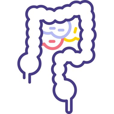 Beyaz arkaplanın çizgi film simgesinin vektör çizimi