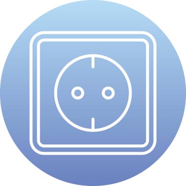 Mavi düğme simgesinin vektör illüstrasyonu