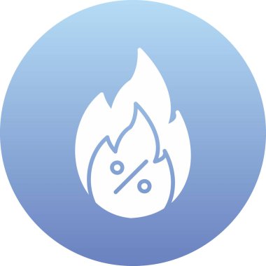 Ateş alevi simgesi katı biçimde