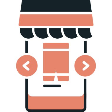 mobil mağaza simgesi vektör çizimi