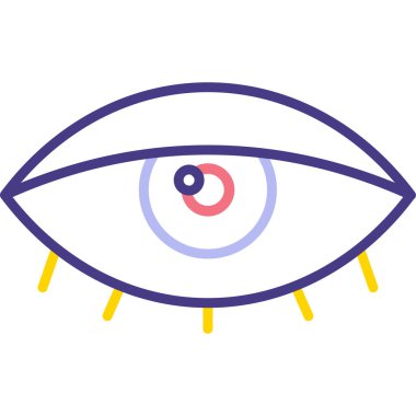 Göz. Web simgesi basit illüstrasyon