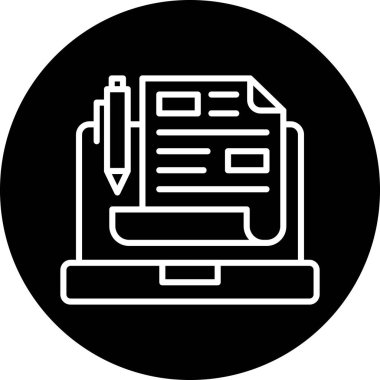 belge simgesi vektör illüstrasyonu