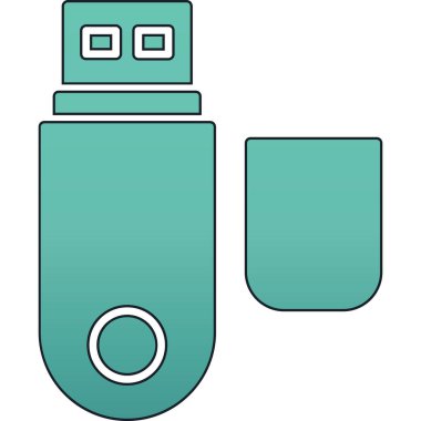 Tek bir simgenin vektör illüstrasyonu