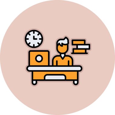 Doktor. Web simgesi basit illüstrasyon