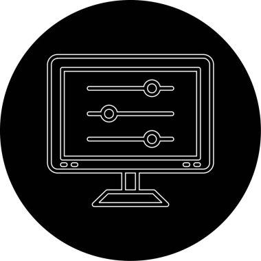 Moda Biçimli Bilgisayar Simgesi İzole Arkaplan