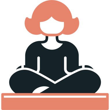 Meditasyon yoga meditasyon simgesi - taslak biçimi