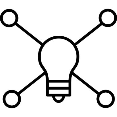 Bir fikrim var. Web simgesi basit illüstrasyon