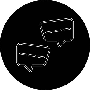 sohbet web simgesi, vektör çizim