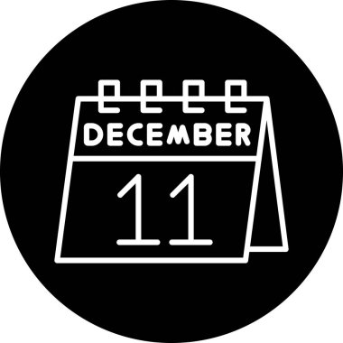 Bir takvim ve tarih ile illüstrasyon