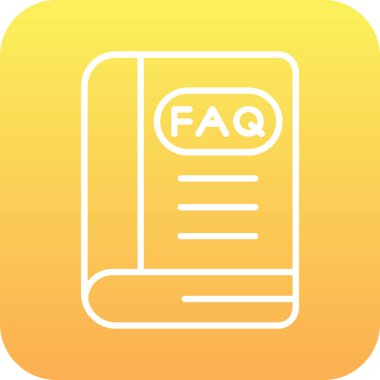 faq metin simgesi dijital rengi