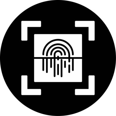 parmak izi tarama simgesi ana hat biçiminde