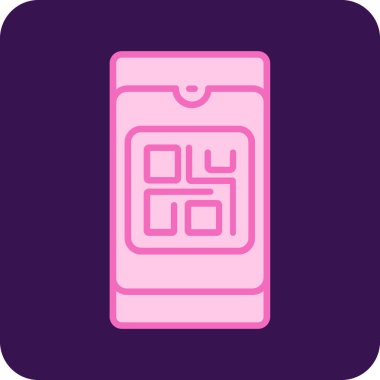 Akıllı telefon. Web simgesi basit illüstrasyon