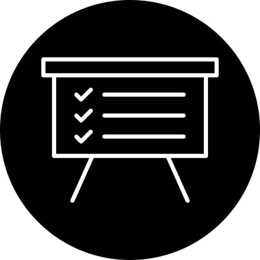 Kontrol listesi. Web simgesi vektör illüstrasyonu