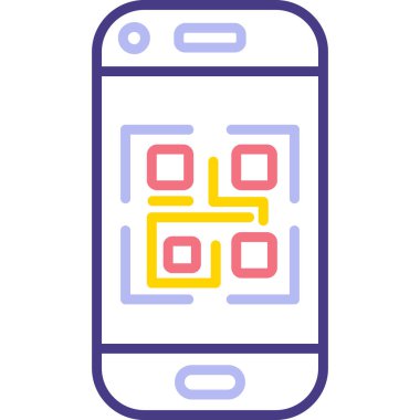 Cep telefonu. Web simgesi basit illüstrasyon