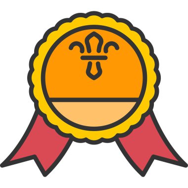 Kurdeleli madalya, çizgi simgesi