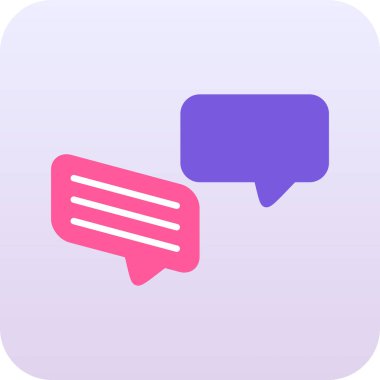 Konuş. Web simgesi basit illüstrasyon