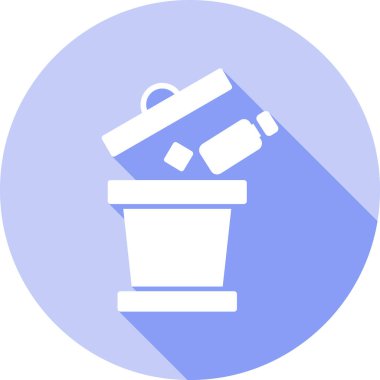 Çöp. Web simgesi basit illüstrasyon