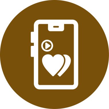 Kalp ikonu vektör illüstrasyonu