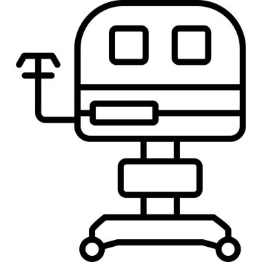 robot. Web simgesi basit illüstrasyon