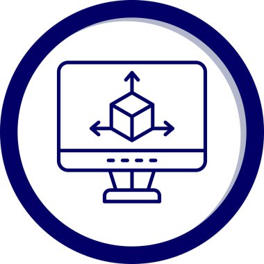 Bilgisayar. Web simgesi basit illüstrasyon