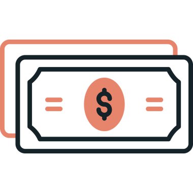 Dolar gagası vektör simgesi