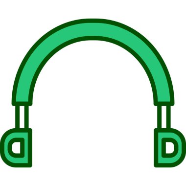 Kulaklık. Web simgesi basit illüstrasyon