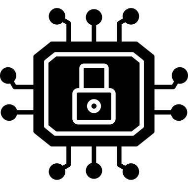 Kilit. Web simgesi basit illüstrasyon