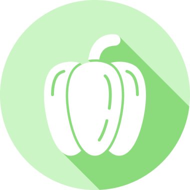 Yeşil biberin vektör illüstrasyonu