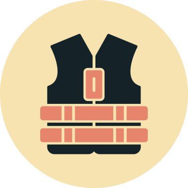 Yelek ağ simgesi basit illüstrasyon