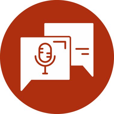Podcast. Web simgesi basit illüstrasyon