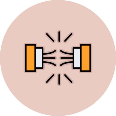 Bir spor salonu simgesinin vektör çizimi