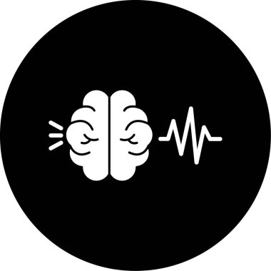Beyin simgesinin vektör illüstrasyonu