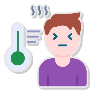 Sıcaklık. Web simgesi basit illüstrasyon