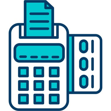 Hesap makinesi. Web simgesi basit illüstrasyon