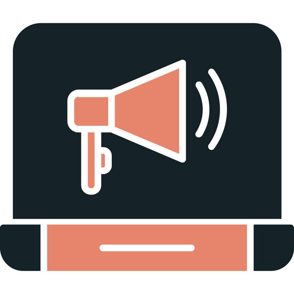 мегафон. иконка вектора. иллюстрация.